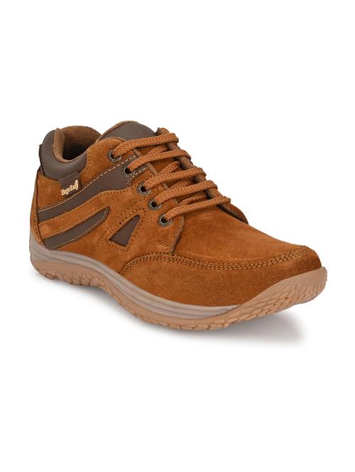 tan leather lace up boots - 19947320 - Very Small Image - 1