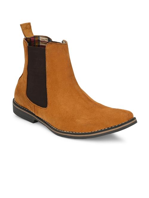 tan leather slip on boots - 19947326 - Very Small Image - 1