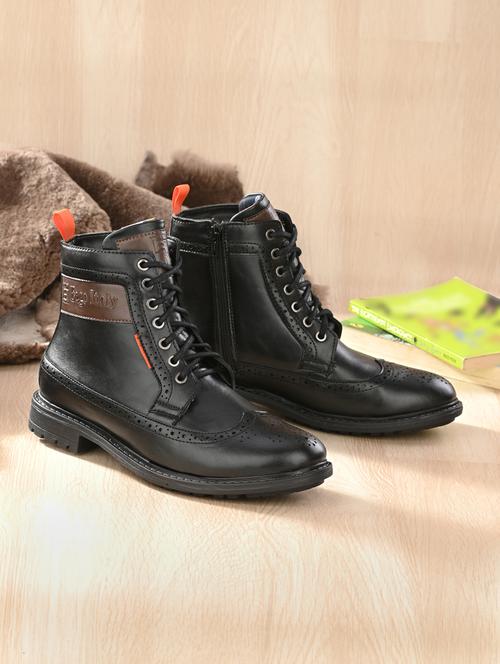 black synthetic lace up boots - 19947361 - Very Small Image - 1