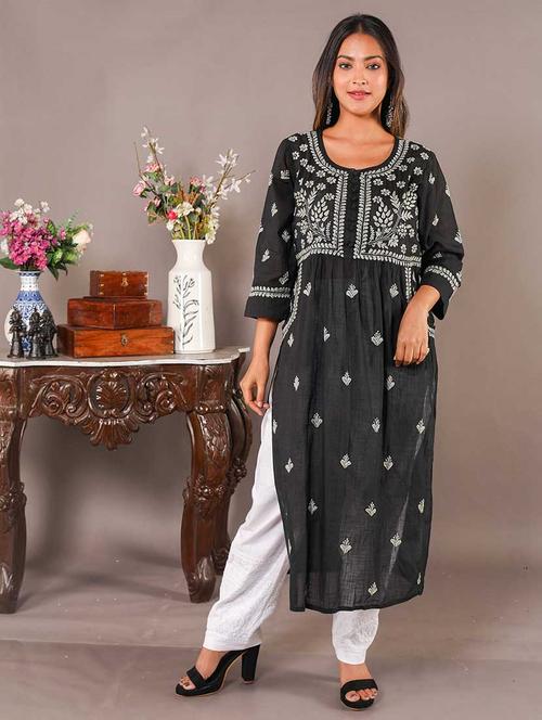 women's straight kurta - 19947843 - Very Small Image - 1
