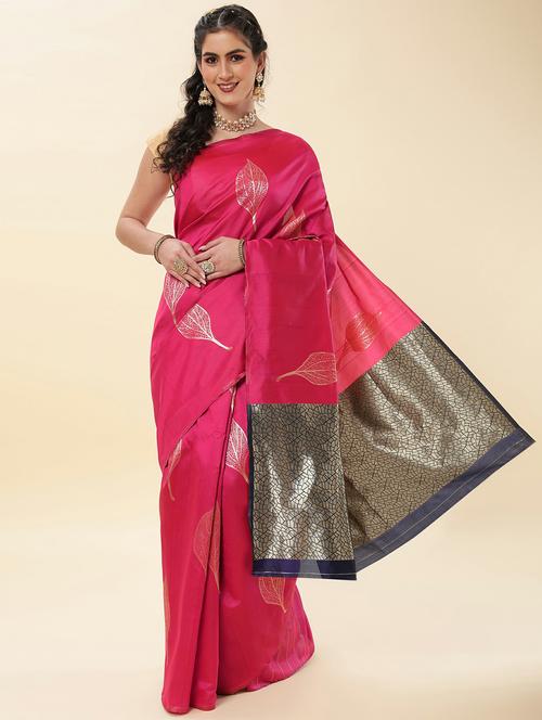 self designed banarasi saree with blouse - 19947898 - Very Small Image - 1