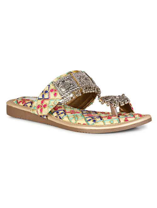 embellished one toe flat sandals - 19948153 - Very Small Image - 1