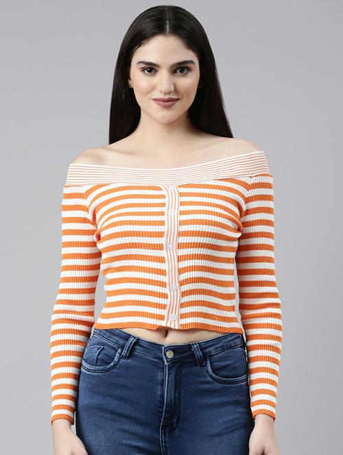 women's crop off shoulder top - 19948498 - Very Small Image - 1