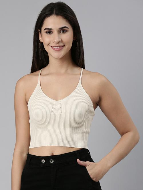 cream acrylic tank top - 19948511 - Very Small Image - 1