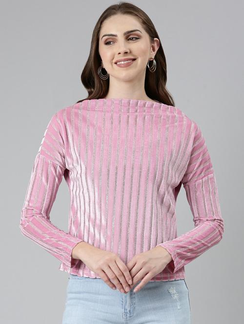 women's crop boat neck top - 19948580 - Very Small Image - 1