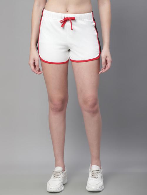 drawstring waist solid hot pants - 19950635 - Very Small Image - 1