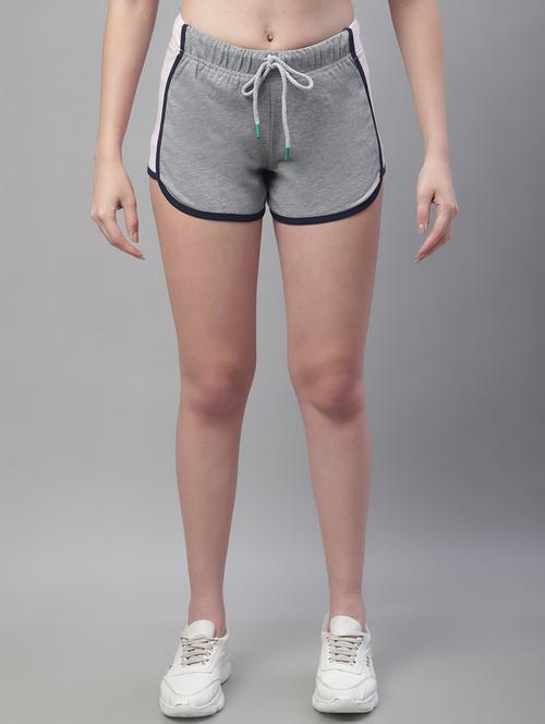 drawstring waist solid hot pants - 19950638 - Very Small Image - 1