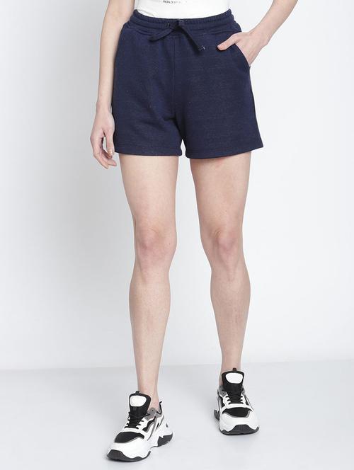 drawstring waist solid regular shorts - 19950658 - Very Small Image - 1