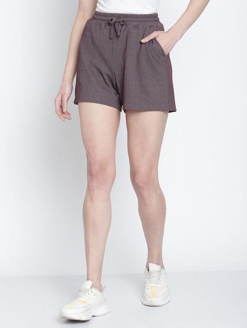 drawstring waist solid regular shorts - 19950675 - Very Small Image - 1