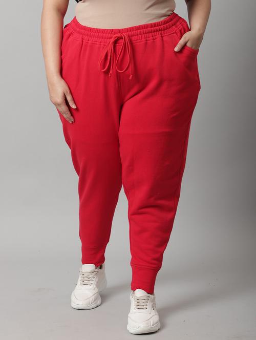 red cotton track pants - 19950762 - Very Small Image - 1