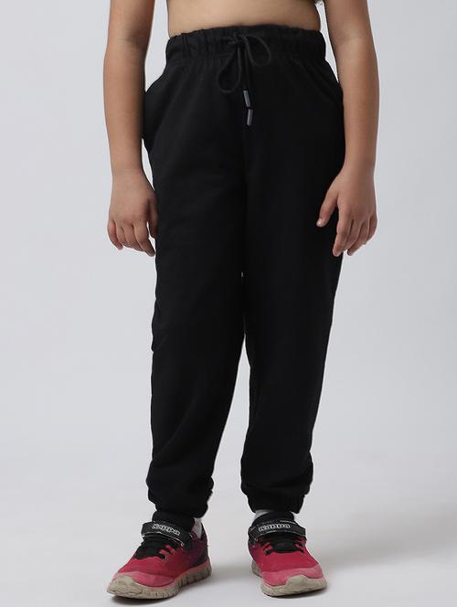girls solid cotton track pants - 19950795 - Very Small Image - 1