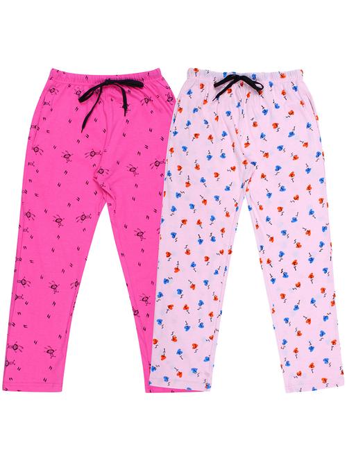 girls printed nightwear pyjama set combo - 19953785 - Very Small Image - 1