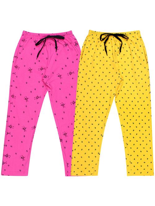 girls printed nightwear pyjama set combo - 19953786 - Very Small Image - 1