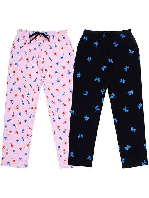girls printed nightwear pyjama set combo - 19953789 - Very Small Image - 1
