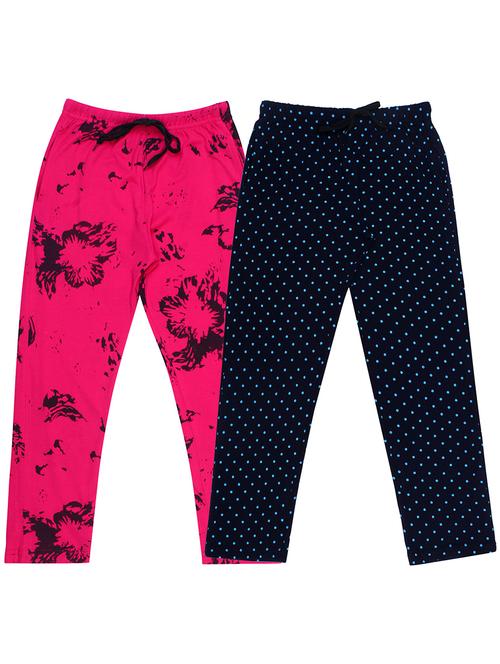 girls printed nightwear pyjama set combo - 19953800 - Very Small Image - 1