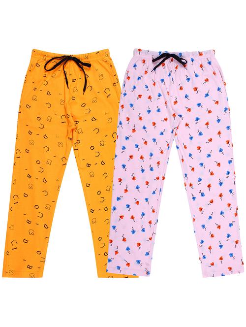 girls printed nightwear pyjama set combo - 19953821 - Very Small Image - 1