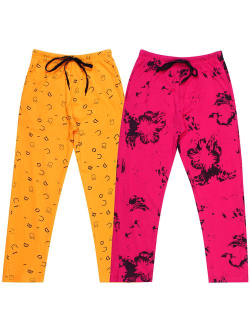 girls printed nightwear pyjama set combo - 19953824 - Very Small Image - 1