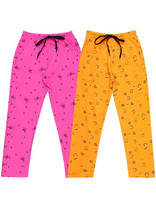 girls printed nightwear pyjama set combo - 19953827 - Very Small Image - 1