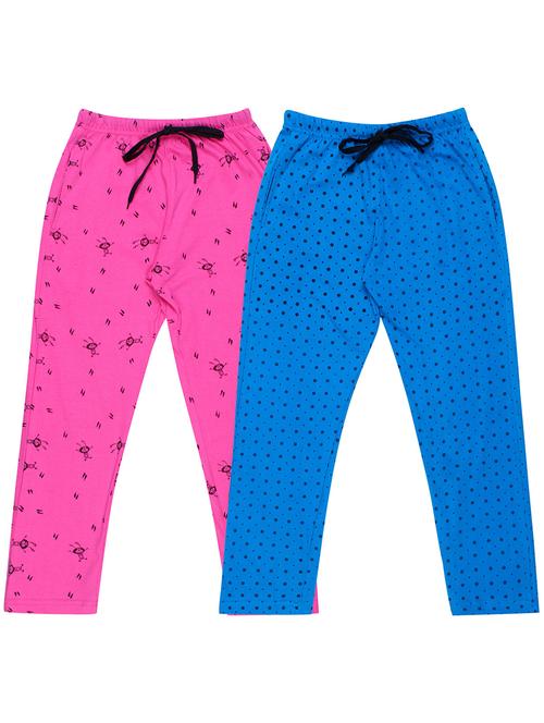girls printed nightwear pyjama set combo - 19953838 - Very Small Image - 1