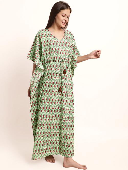 v neck printed maternity wear kaftan - 19954253 - Very Small Image - 1