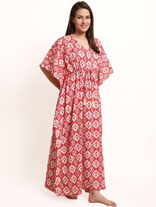 v neck printed maternity wear kaftan - 19954254 - Very Small Image - 1