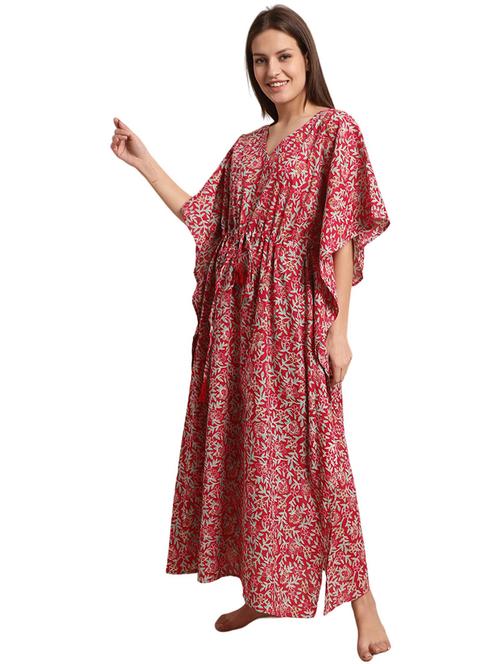 v neck printed maternity wear kaftan - 19954255 - Very Small Image - 1