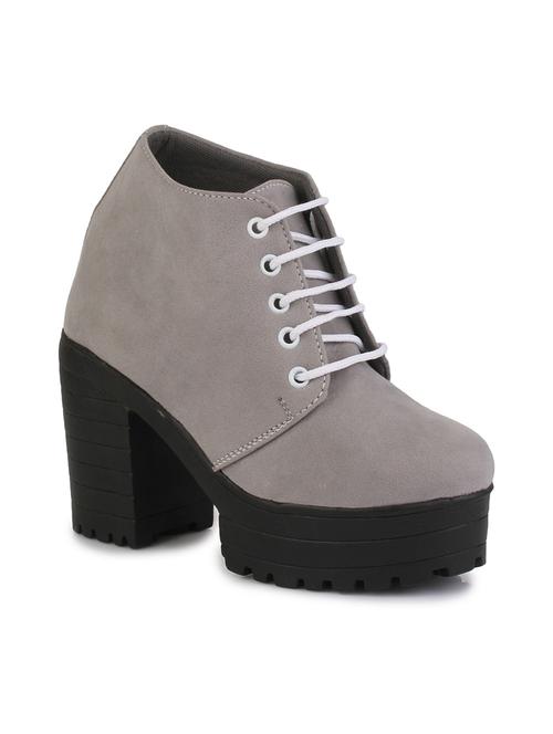 grey synthetic ankle boots - 19954276 - Very Small Image - 1