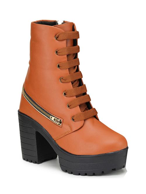 tan synthetic ankle boots - 19954278 - Very Small Image - 1