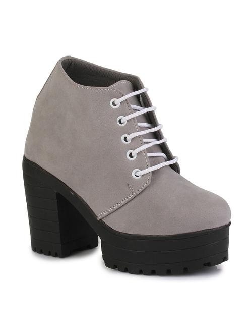 grey synthetic ankle boots - 19954294 - Very Small Image - 1