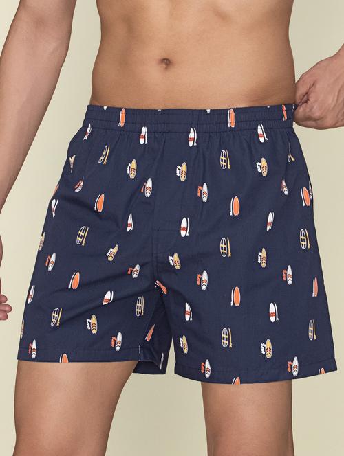 dark blue cotton boxer - 19954936 - Very Small Image - 1