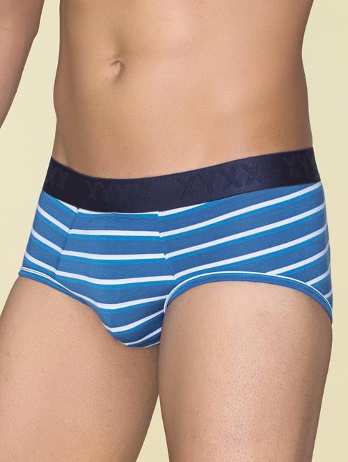light blue cotton blend brief - 19955109 - Very Small Image - 1