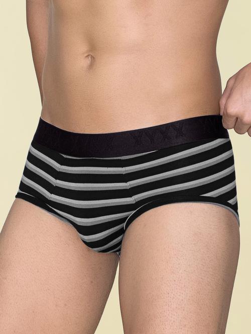 black cotton blend brief - 19955110 - Very Small Image - 1