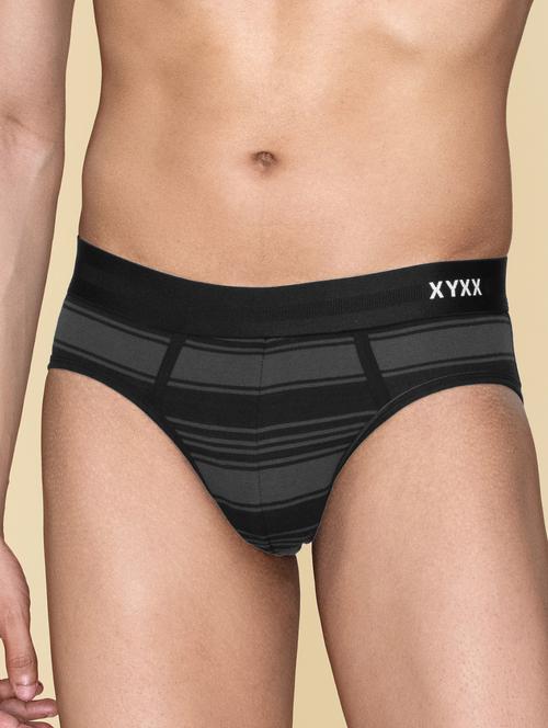 black cotton blend brief - 19955136 - Very Small Image - 1