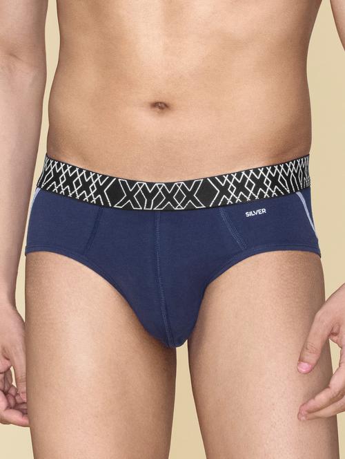 dark blue cotton blend brief - 19955159 - Very Small Image - 1