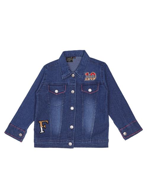 girls shirt collar solid regular jacket - 19955333 - Very Small Image - 1