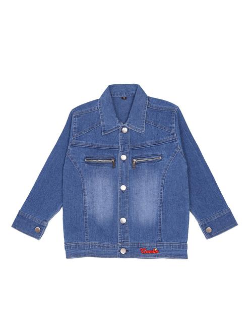 girls shirt collar solid regular jacket - 19955340 - Very Small Image - 1