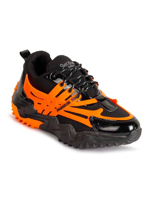 orange lace up sport shoe - 19956200 - Very Small Image - 1