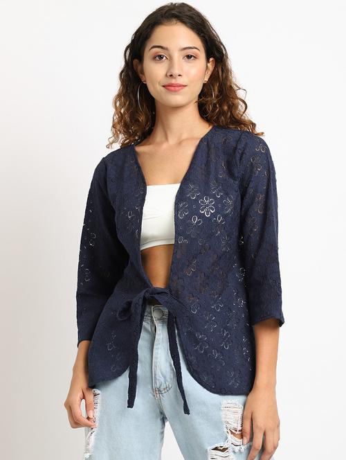 tie knot cotton regular shrug - 19956713 - Very Small Image - 1
