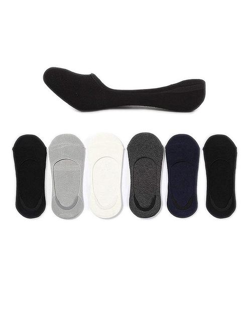 dikhawa unisex anti slip cotton loafers no show socks (assorted, free size) pack of 3 - 19957312 - Very Small Image - 1