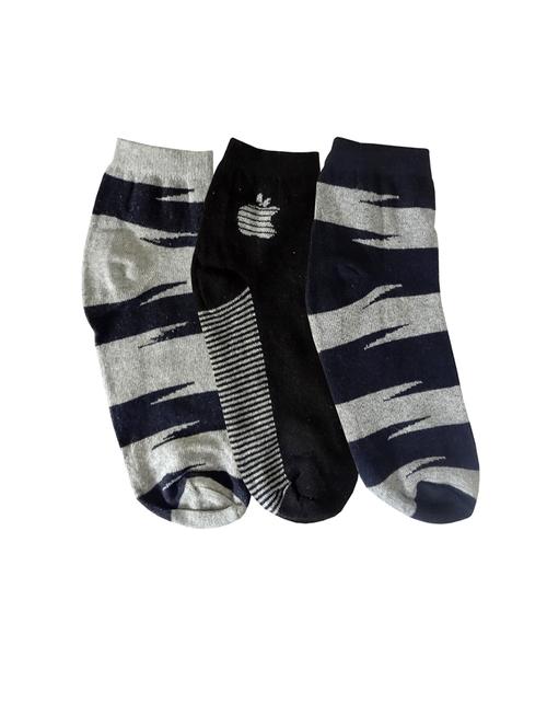 dikhawa men's cotton premium ankle length sports socks (assorted, free size) pack of 3 - 19957332 - Very Small Image - 1