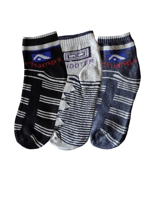 dikhawa men's cotton premium ankle length sports socks (assorted, free size) pack of 3 - 19957338 - Very Small Image - 1