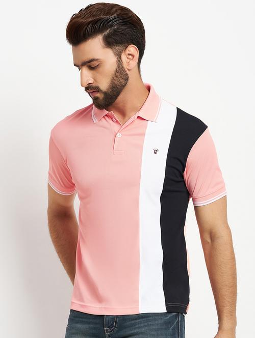 mens color block polo t-shirt - 19957732 - Very Small Image - 1
