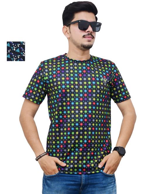 round neck printed t-shirt combo - 19958120 - Very Small Image - 1