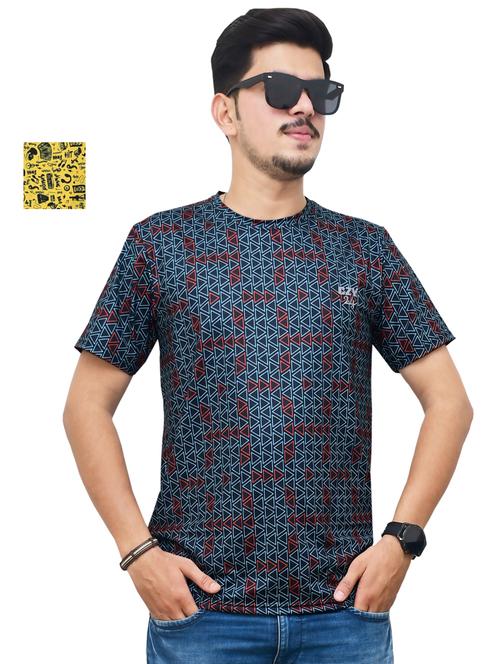 round neck printed t-shirt combo - 19958142 - Very Small Image - 1