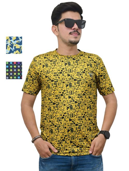 round neck printed t-shirt combo - 19958192 - Very Small Image - 1
