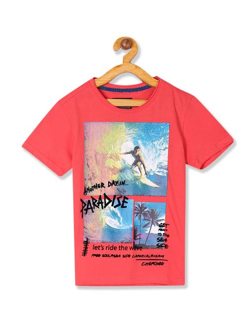 kids graphic printed round neck t-shirt - 19958987 - Very Small Image - 1