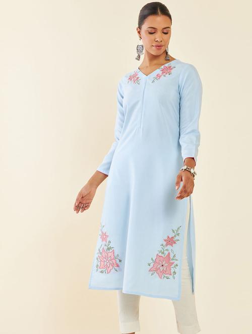 women's straight kurta - 19959099 - Very Small Image - 1