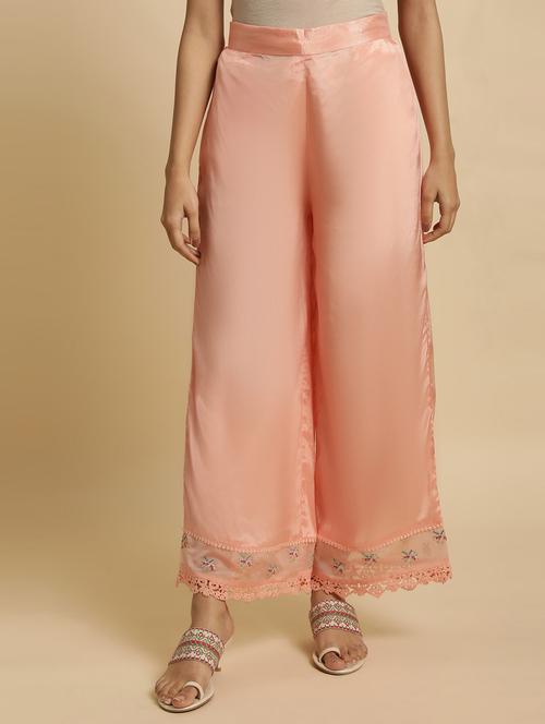 pink viscose straight palazzo - 19959584 - Very Small Image - 1