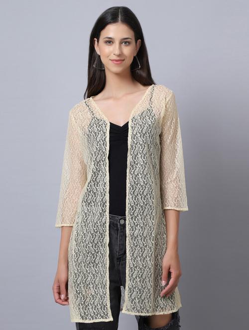 beige cotton shrug - 19960022 - Very Small Image - 1