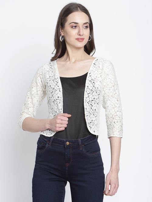 white self design regular shrug - 19960092 - Very Small Image - 1